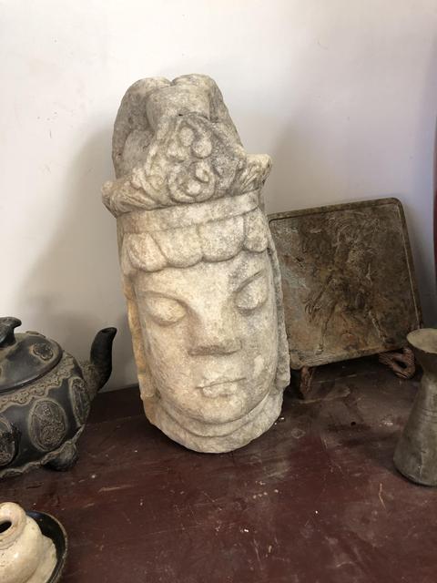 古玩玉器石雕佛頭真品鑒賞圖