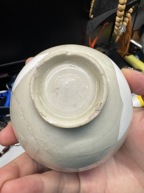 古玩陶瓷定窯花卉紋茶盞真品鑒賞圖