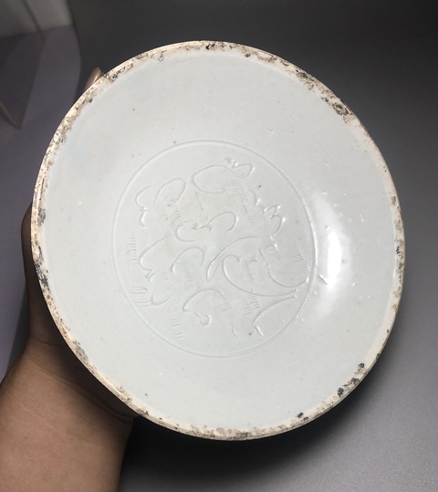 古玩陶瓷宋,青白釉刻花盤拍賣,當前價格2000元