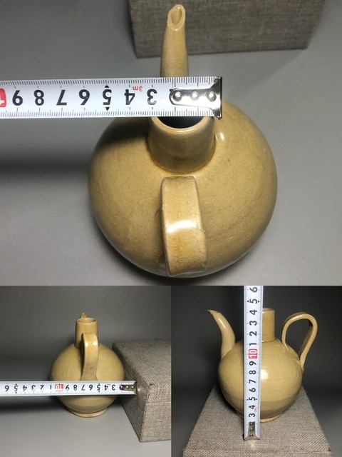 古玩陶瓷宋,米黃釉執(zhí)壺拍賣,當(dāng)前價(jià)格4000元