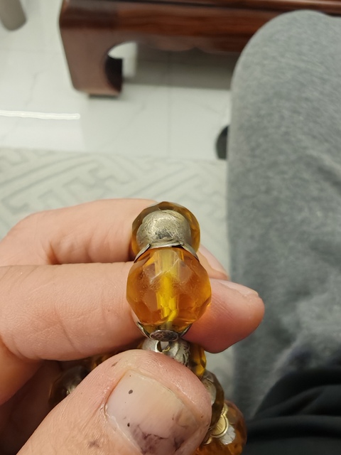 古玩雜項多楞面圓珠手串真品鑒賞圖