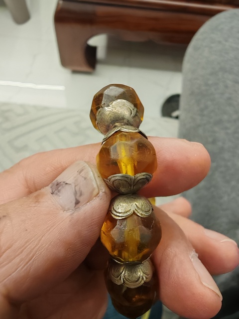 古玩雜項多楞面圓珠手串真品鑒賞圖