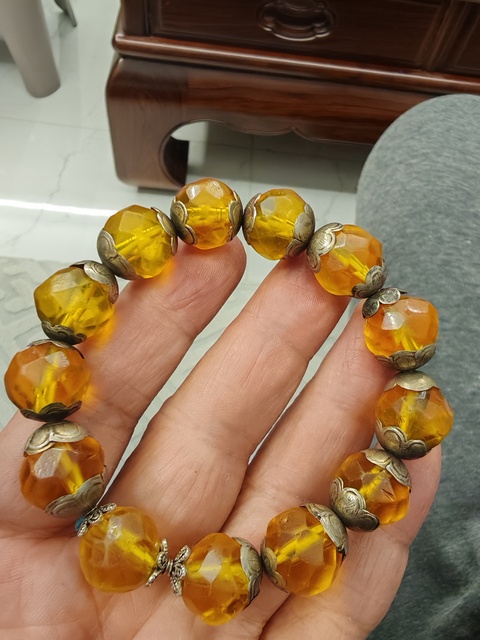 古玩雜項多楞面圓珠手串真品鑒賞圖