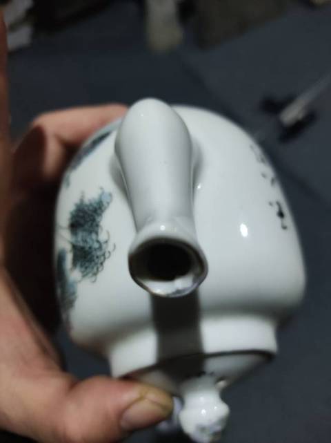 古玩陶瓷粉彩仕女人物紋茶壺真品鑒賞圖