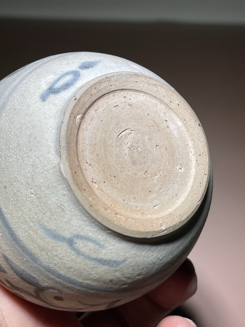 古玩陶瓷明早期安南窯青花水盂真品鑒賞圖