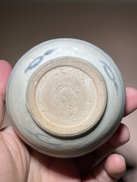 古玩陶瓷明早期安南窯青花水盂真品鑒賞圖
