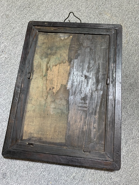 古玩陶瓷粉彩瓷板真品鑒賞圖