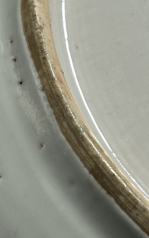 古玩陶瓷清光緒 五彩花鳥草蟲紋八方盤真品鑒賞圖