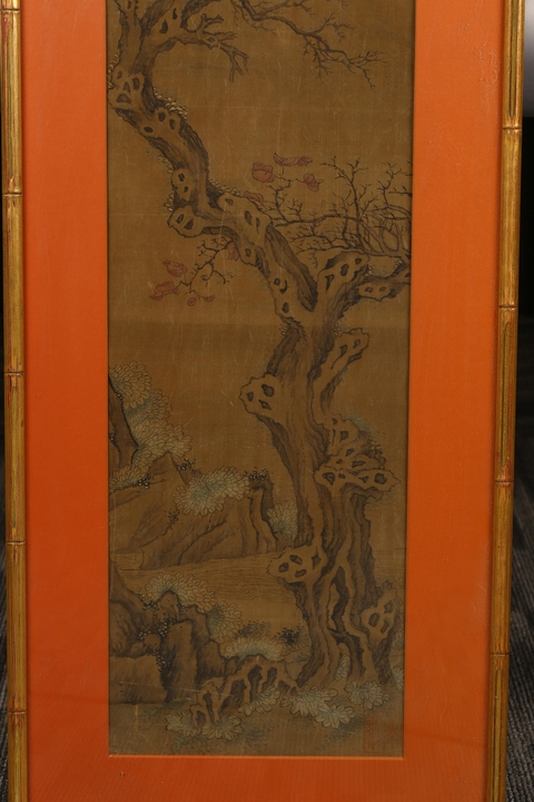 古玩字畫(huà)喬木幽澗真品鑒賞圖