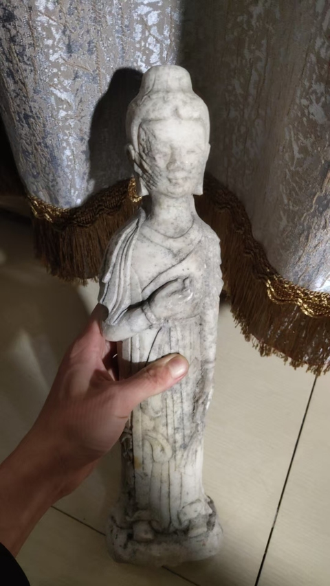 古玩雜項菩薩像真品鑒賞圖