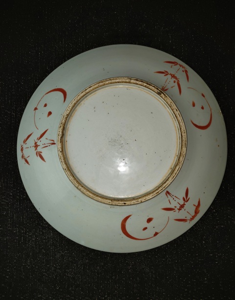 古玩陶瓷同治粉彩博古圖大盤拍賣,當前價格2800元