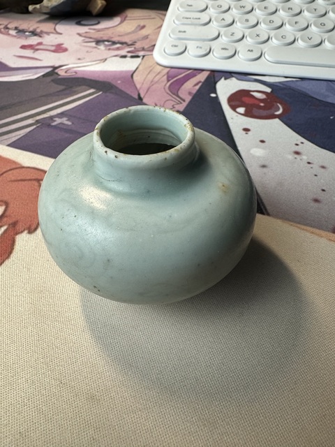 古玩陶瓷青白釉刻花水盂拍賣，當前價格4800元