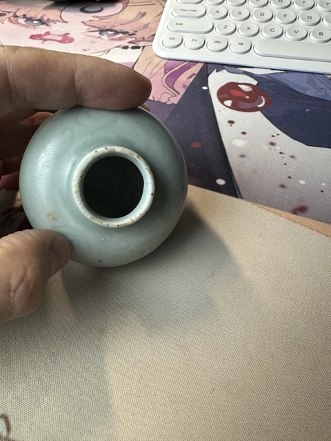 古玩陶瓷青白釉刻花水盂拍賣，當前價格4800元