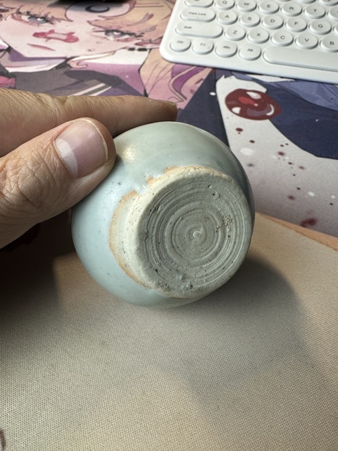 古玩陶瓷青白釉刻花水盂拍賣，當前價格4800元