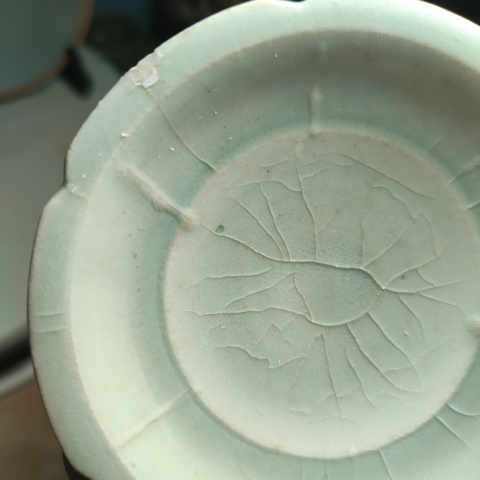 古玩陶瓷湖田窯影青釉葵口盤或洗拍賣,當前價格1600元
