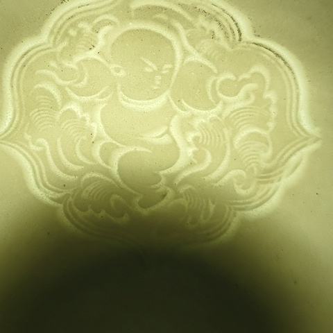 古玩陶瓷湖田窯影青釉娃娃碗真品鑒賞圖