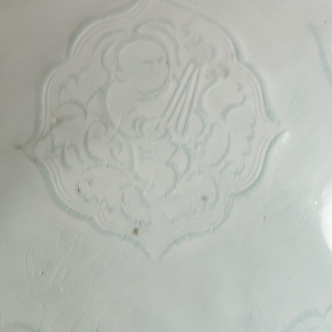 古玩陶瓷湖田窯影青釉娃娃碗真品鑒賞圖