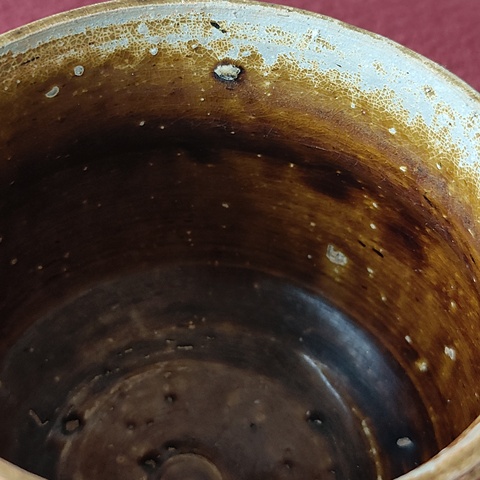 古玩陶瓷贛州窯褐釉鼓釘罐拍賣,當前價格1800元