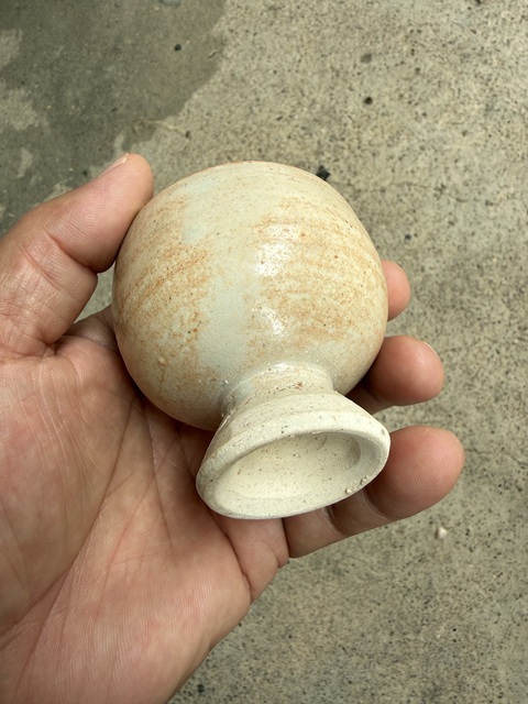 古玩陶瓷青白釉高足杯真品鑒賞圖