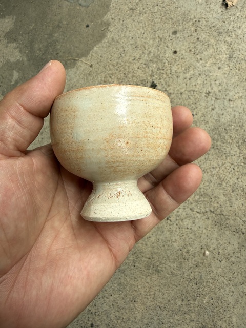 古玩陶瓷青白釉高足杯真品鑒賞圖