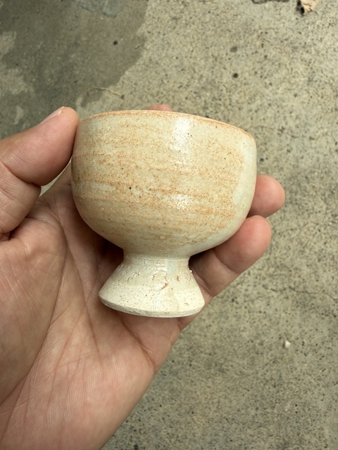 古玩陶瓷青白釉高足杯真品鑒賞圖