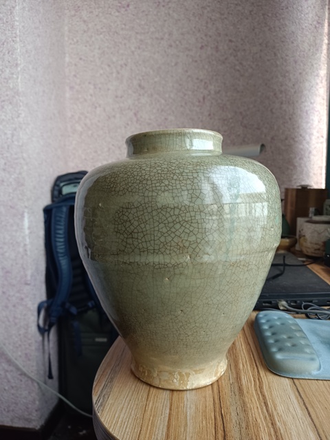 古玩陶瓷龍泉青瓷將軍罐拍賣,當前價格1200元