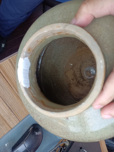古玩陶瓷龍泉青瓷將軍罐拍賣,當前價格1200元