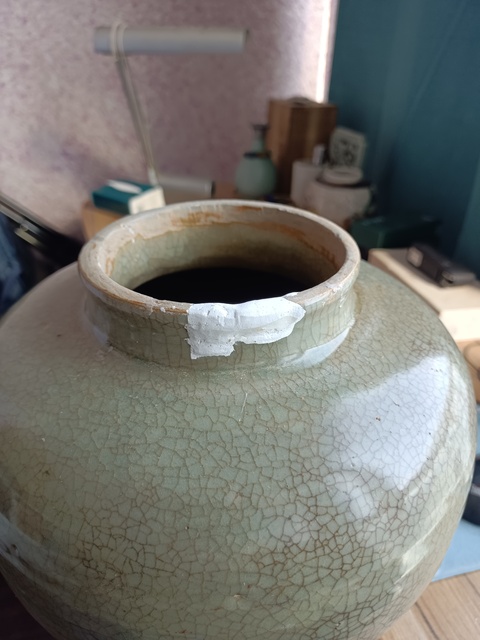 古玩陶瓷龍泉青瓷將軍罐拍賣,當前價格1200元