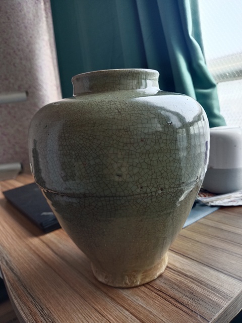 古玩陶瓷龍泉青瓷將軍罐拍賣,當前價格1200元