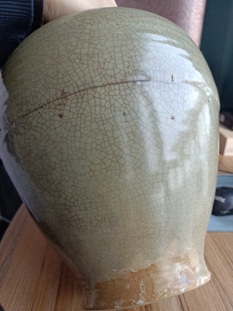 古玩陶瓷龍泉青瓷將軍罐拍賣,當前價格1200元