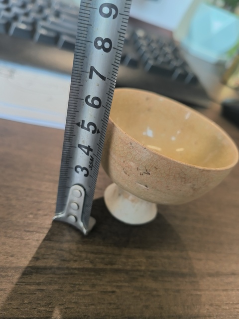 古玩陶瓷青白釉高足杯真品鑒賞圖