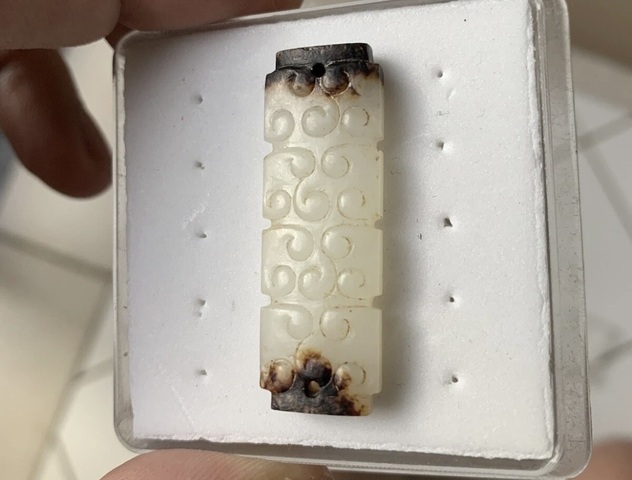古玩玉器仿古玉勒子真品鑒賞圖