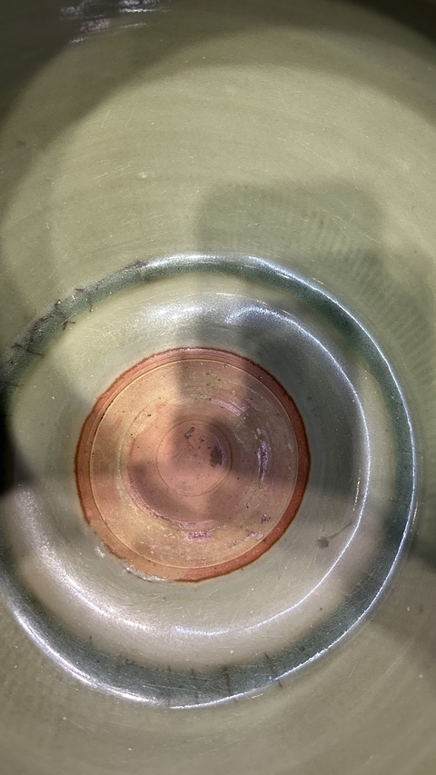 古玩陶瓷龍泉青瓷刻花罐真品鑒賞圖