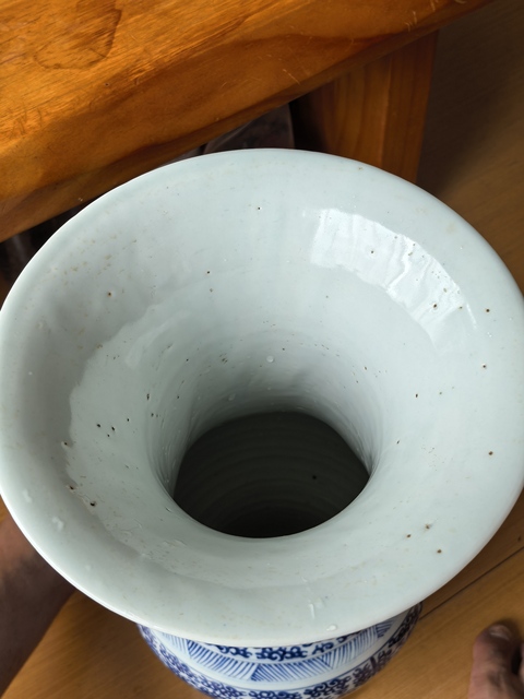 古玩陶瓷青花花觚真品鑒賞圖