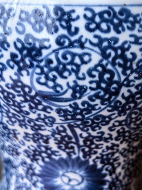 古玩陶瓷青花花觚真品鑒賞圖