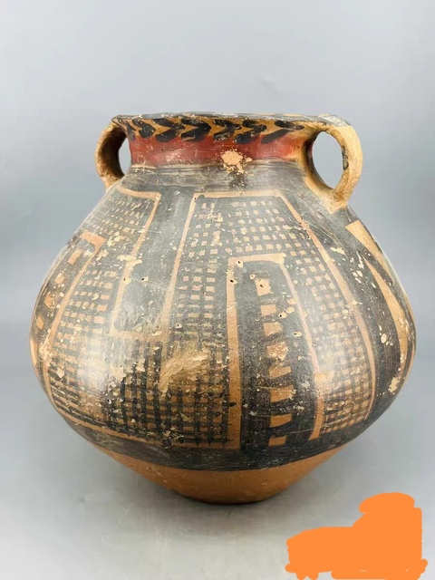 古玩陶瓷馬家窯彩陶雙系罐真品鑒賞圖