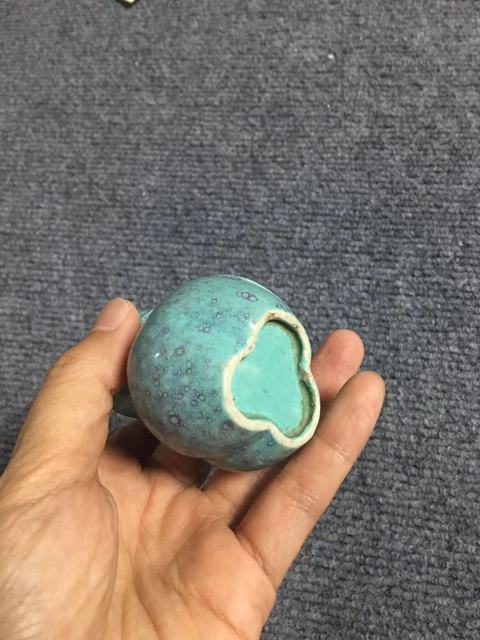 古玩陶瓷爐鈞釉葫蘆瓶真品鑒賞圖