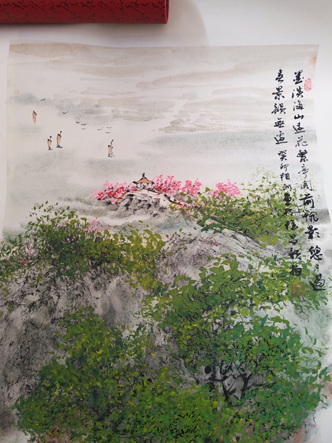 古玩字畫春景真品鑒賞圖