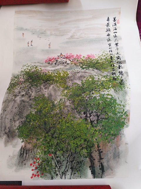 古玩字畫春景真品鑒賞圖