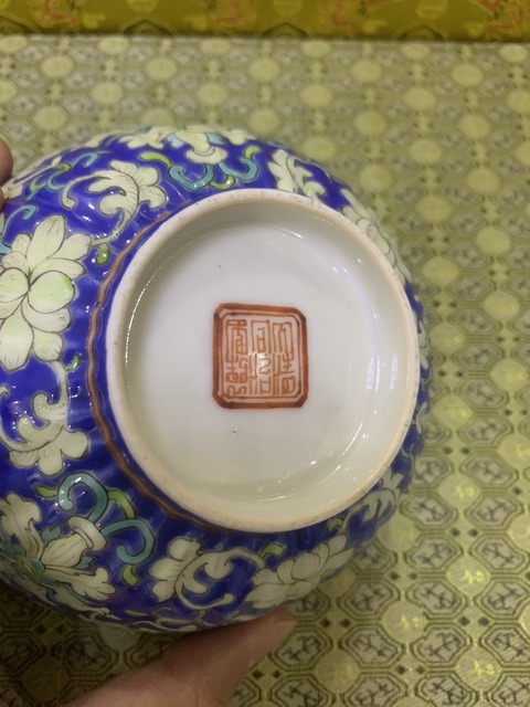 古玩陶瓷粉彩蓋碗真品鑒賞圖