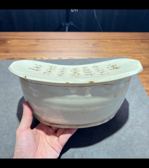 古玩陶瓷宋代磁州窯白底詩(shī)文枕真品鑒賞圖