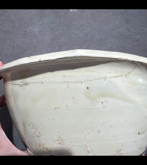 古玩陶瓷宋代磁州窯白底詩(shī)文枕真品鑒賞圖