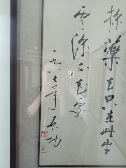 古玩字畫啟功行書鏡框真品鑒賞圖