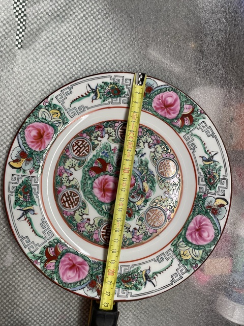 古玩雜項廣彩盤子真品鑒賞圖