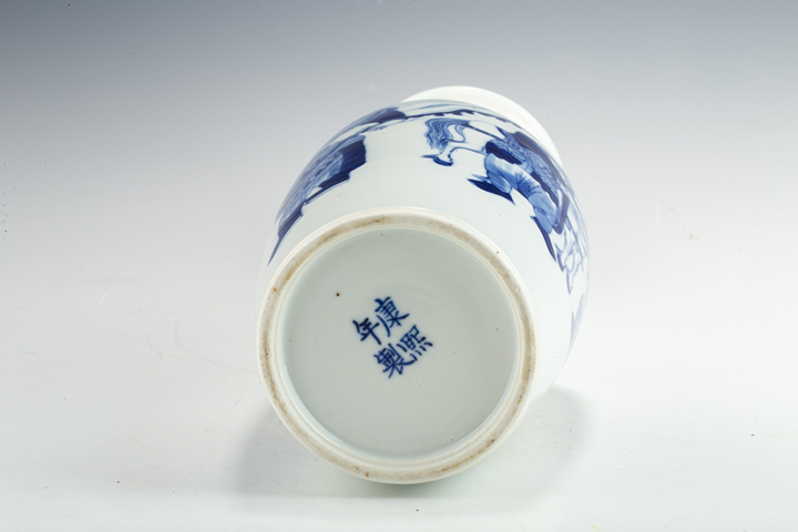 古玩陶瓷清晚期·青花霸王別姬圖瓶拍賣，當前價格2142元