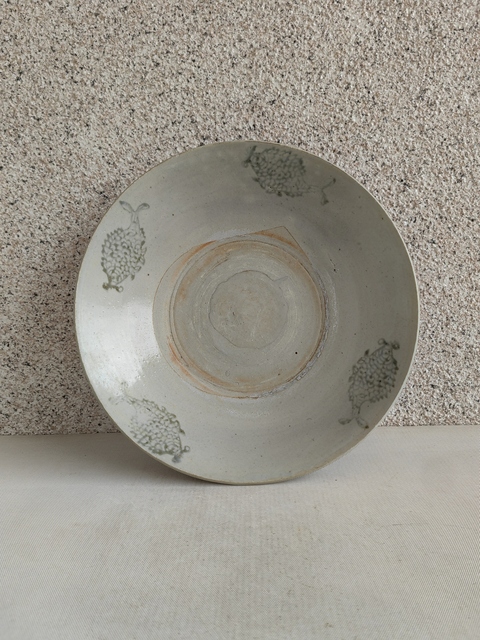 古玩陶瓷青花魚紋盤拍賣,當前價格680元