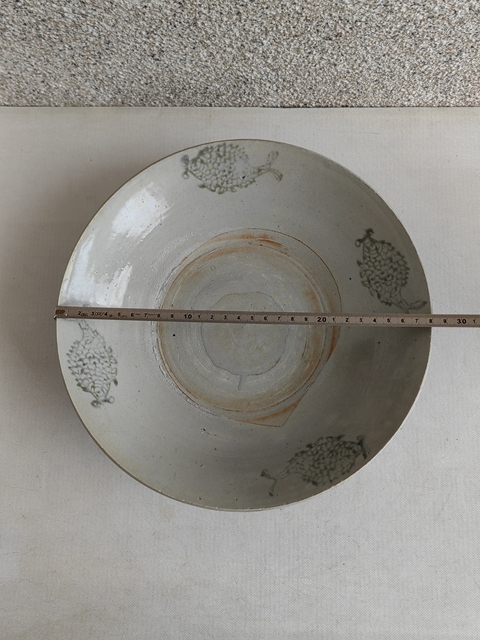 古玩陶瓷青花魚紋盤拍賣,當前價格680元