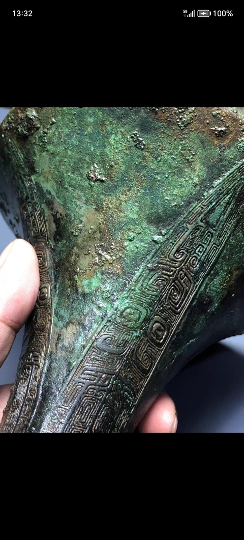 古玩銅器青銅觚真品鑒賞圖