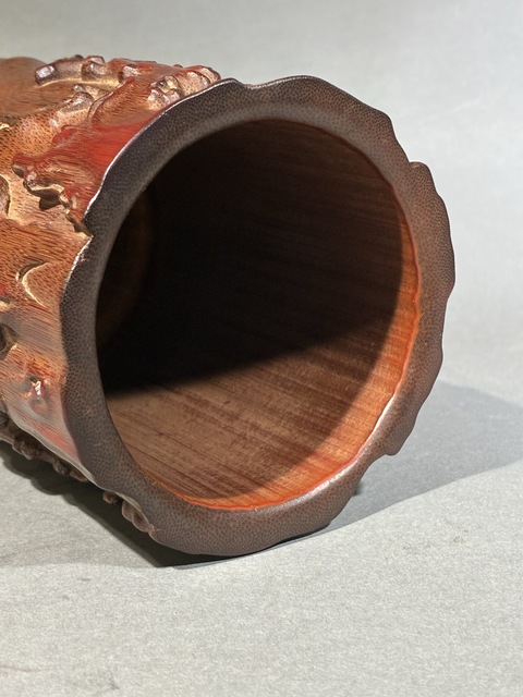 古玩雜項(xiàng)竹刻筆筒真品鑒賞圖