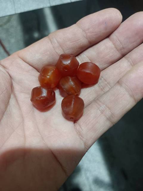 古玩玉器瑪瑙多愣珠真品鑒賞圖